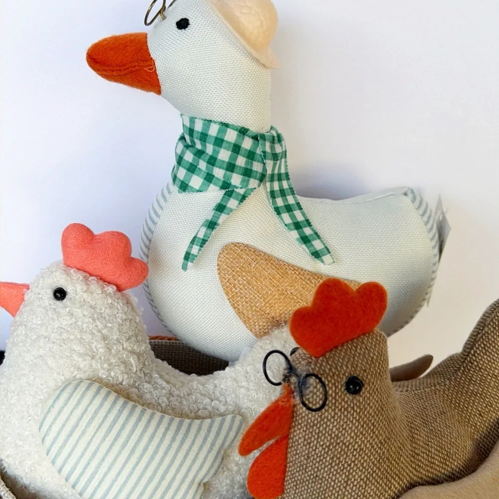 Target Set of 3 Decorative Fabric Chick and Goose Farmhouse Plushes